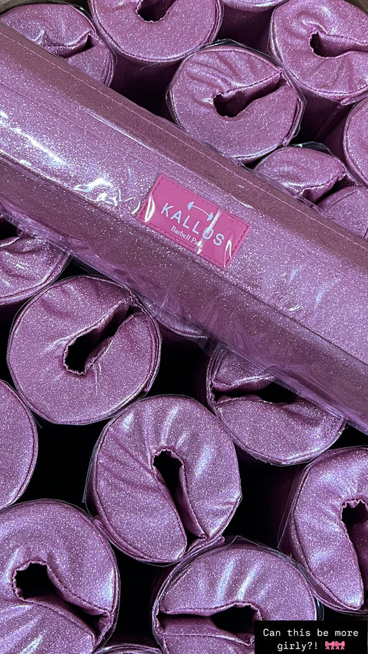 Glitter Pink Barbell Pads